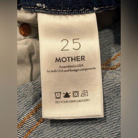 MOTHER Womens Jeans High Waisted Looker Teaming Up Skinny Dark Denim Jeans 25 - Picture 12 of 16